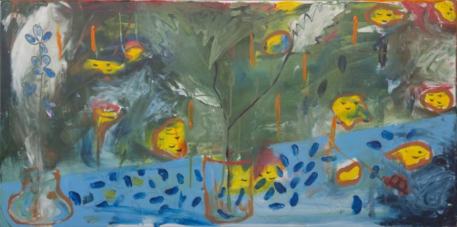 <strong>Frühling</strong> (2023) | Acryl auf Leinwand | 50 × 100 cm