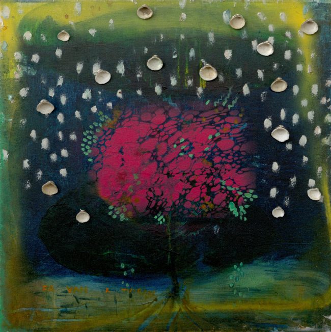 <strong>Johannas Baum</strong> (2023) | Acryl auf Leinwand | 40 × 40 cm