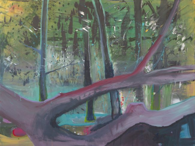<strong>Wald</strong> (2024) | Acryl auf Leinwand | 90 × 120 cm