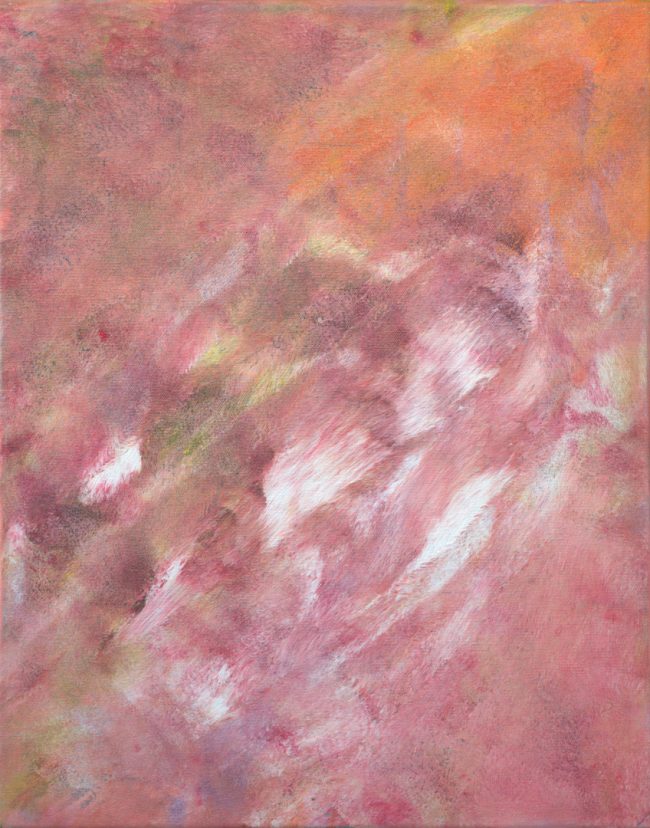 <strong>Rosa Rauch</strong> (2024) | Acryl auf Leinwand | 50 × 40 cm