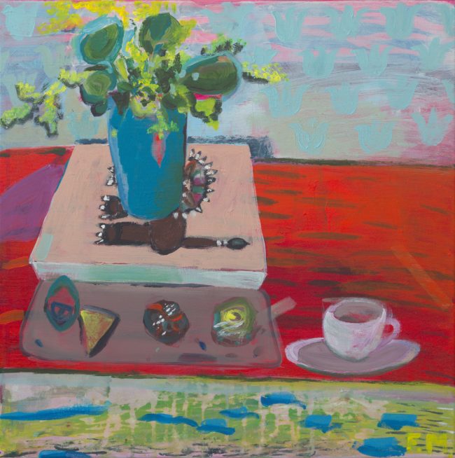 <strong>Stillleben</strong> (2024) | Acryl auf Leinwand | 60 × 60 cm